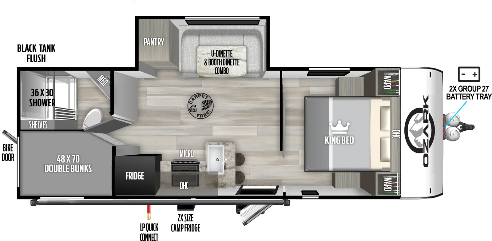 Ozark 2640BHK - DSO Floorplan